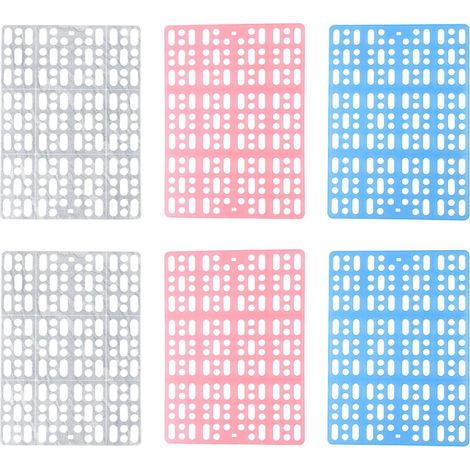 Tapis De Sol Pour Enclos - Grilles Ventilées - Pour Lapins Chinchillas Rongeurs - Lavable Antidérapant - 6 Pièces