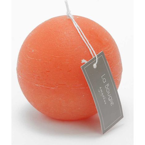 Amadeus - Bougie grande sphère 8 cm orange (lot de 6) (1/2)