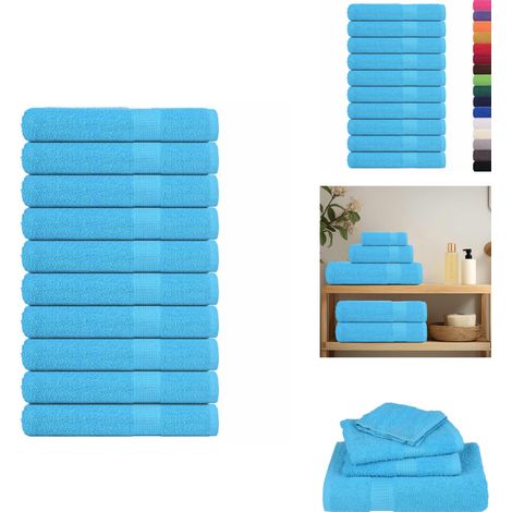 Handtücher 10 Stk. Türkis 100x200 cm 360 g/m² 100% Baumwolle - Handtuch - Handtücher - Strandtuch - Badetuch (1/5)