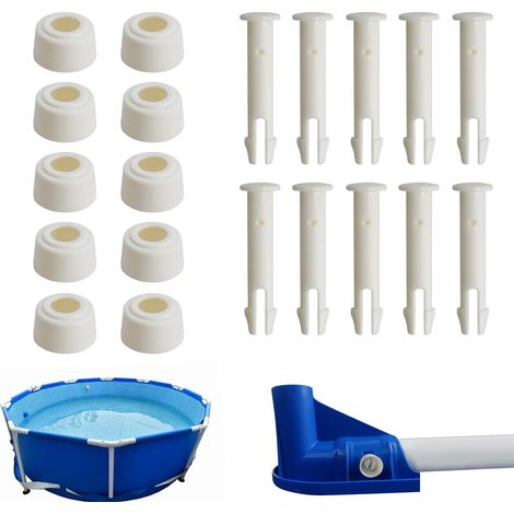 10 Pièces Goupilles en Plastique pour Round Metal Frame Pools Pièces de Rechange pour Joints de Piscine,Remplacement de pièces de Rechange Joint Pins (5cm/1.96in) (1/5)