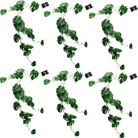 6 x 100cm Artificial Hanging Trailing Monstera Plant - Premium Quality (1/4)