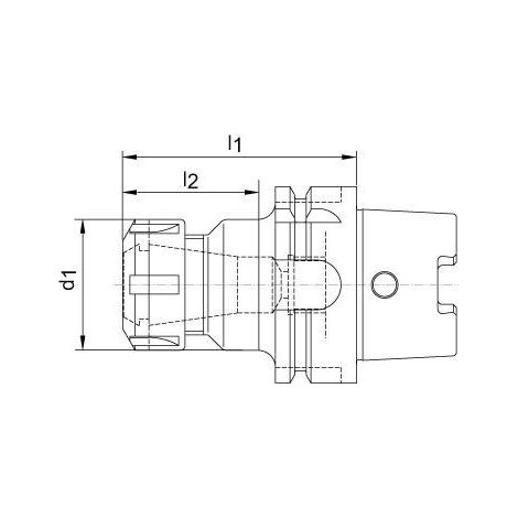 Mandrin à pinces DIN69893A-ER HSK-A100 40x160mm HAIMER (1/5)