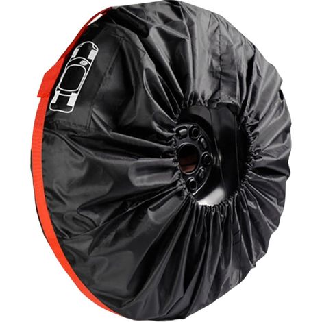 Housse de roue de secours de voiture Housse de protection étanche pour pneu de 33 à 18 pouces Protection contre la poussière résistante aux UV pour roue de secours Housse de roue (1/5)
