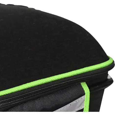 Geeignet für grüne Fahrradsatteltaschen, 12 Liter großes Fassungsvermögen, verstärkte Hartschalen-Rahmentaschen
