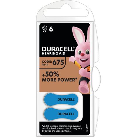 Duracell DA675N6 batteria per uso domestico Batteria monouso Zinco-aria