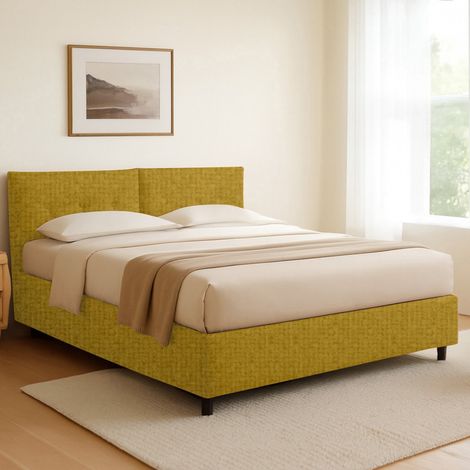 Cama Individual Truro, Desenfundable, Hecho en Italia, Amarillo Ocre (1/5)