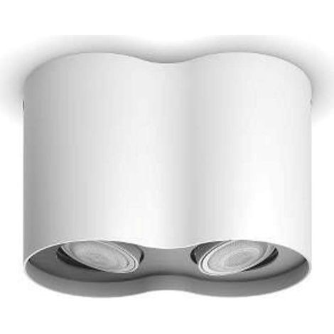 Philips Hue Pillar Spot en saillie à 2 points lumineux (Blanc) Lumière blanche chaude à froide - Comprend 1 Variateur de lumière - White Ambiance (1/4)