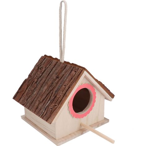 Nichoir en bois de qualité pour petits oiseaux, boîte de reproduction et accessoires pour cage (1/5)