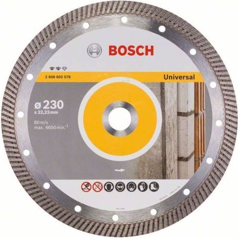 Bosch 2608602578 Disco de corte de diamante Expert Universal Turbo 230x2,8x12mm (1/4)