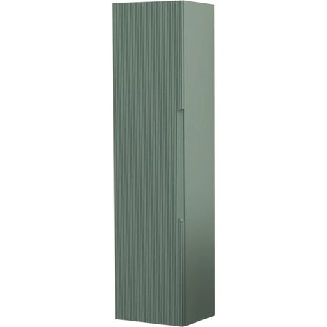 colonna pensile sospesa decor bagno "canaletto" con 1 anta colore verde salvia, 35x28x138 cm (1/2)
