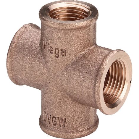 Raccordo a croce ø1/2"F bronzo, filettatura Rp 320614