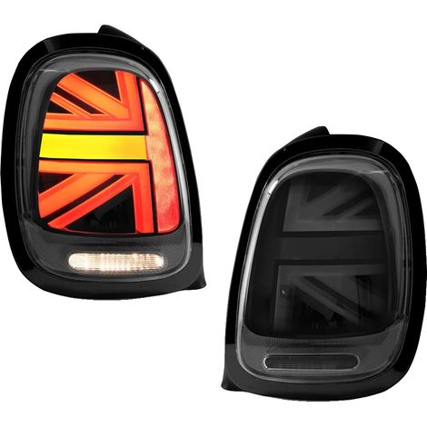Luces traseras, intermitentes LED secuenciales, diseño impermeable, ahumado con negro. (1/2)
