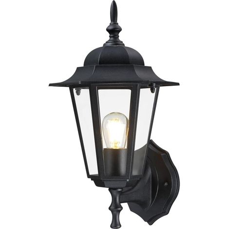 Klassische LED-Lampe, 60 W, E27, Schwarz [Energieklasse A++] - Crezuo