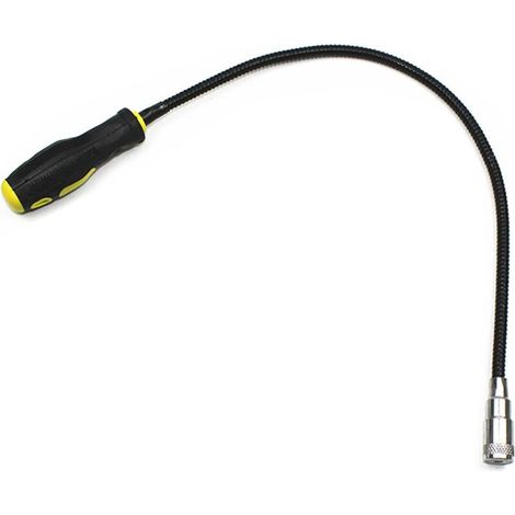 580 mm tragbarer flexibler Stabmagnet, biegbarer Magnet-Aufnehmer mit Lampe für zu Hause, Werkstatt, zum Aufnehmen kleiner Metallgegenstände, Schrauben, Autoteile (1/5)