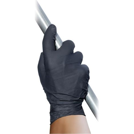 Issaline Guante desechable nitrilo 7252n talla M negro C 100 Unidades