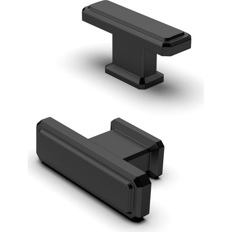 10 pièces boutons de meuble noir mat, poignées d'armoire en T, poignées de cuisine vintage, bouton de tiroir en alliage de zinc, poignées de porte de commode, boutons pour armoires (1/5)