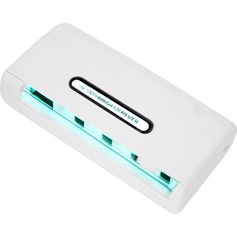 UV-Zahnbürstensterilisator, 4 Bürstenhalter, UV-Desinfektion, beseitigt 99 % der Keime, Wandmontage (1/5)