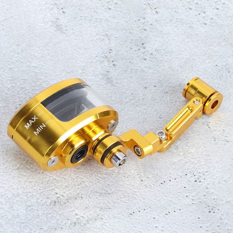 Réservoir de liquide de frein avant en aluminium CNC pour moto, compatible Kawasaki ZX 6R 9R 10R, couleur or, kit de fixation. (1/5)