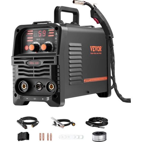 Poste à Souder MIG Sans Gaz 130A Machine de Soudage 3 en 1 MMA Lift TIG Onduleur IGBT Écran Numérique Fil Fourré 0,8-1mm (1/5)