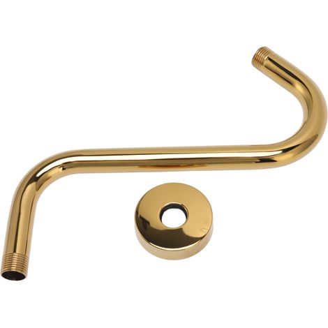 Duscharm in S-Form aus Edelstahl 304, goldener Duschkopf-Verlängerungsarm, Badezimmerzubehör (1/5)