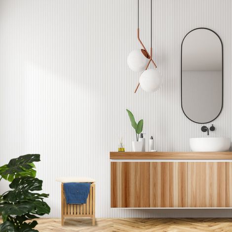 Tabouret a linge avec coussin bois de noyer (1/5)