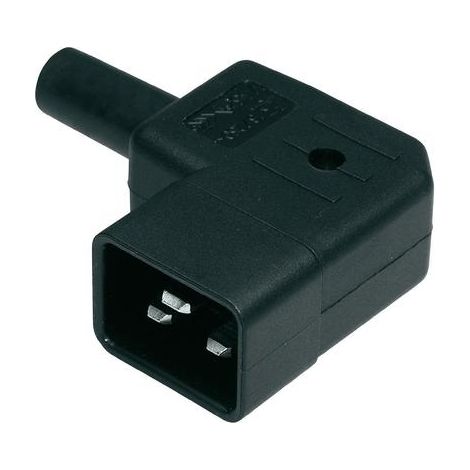 Martin Kaiser 745/sw/C Connettore IEC 745 Spina angolata Tot poli: 2 + PE 16 A Nero 1 pz.
