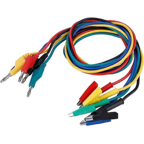 Stück P1037 Hochspannungs-Messleitungen, 1 m, 4 mm Bananenstecker auf Krokodilklemmen, für Multimeter