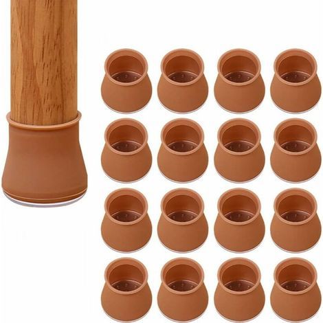 Protege Pied de Chaise,Protection Pied de Chaise,Bouchon Pied de Chaise,Tampon Chaise,Silicone avec Coussinets en Feutre, Antidérapant,Résistant aux Rayures,Pieds de Meubles applicables 30-45mm,16PCS (1/5)
