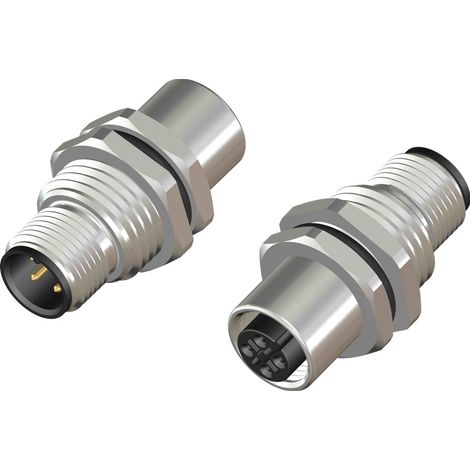 Rs Pro – Adaptateur M12 4 broches mâle – Connecteur cylindrique droit – Pour câblage courant faible – Connexion fiable et efficace