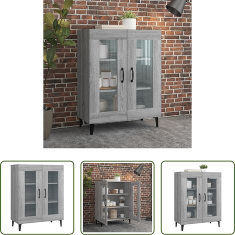 Holzwerkstoff - Sideboard Grau Sonoma 69,5x34x90 cm Holzwerkstoff (1/5)
