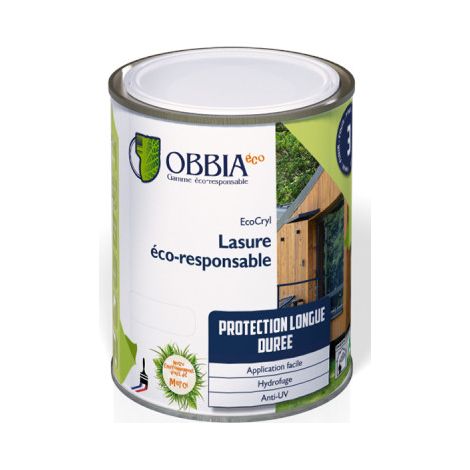 Lasura para madera obbia ecocryl base agua protección UV 1l
