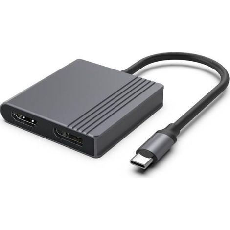 Gembird A-CM-HDMIFDPF-01 Adaptador USB-C a HDMI + DP, 4K 60Hz, negro (1/5)