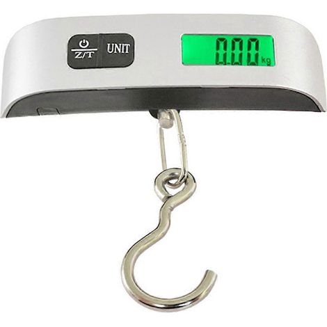 Elektronische Hakenwaage, batteriebetrieben, großes grünes LCD-Display, 50 kg Tragbar, elektronische Hängewaage (1/4)