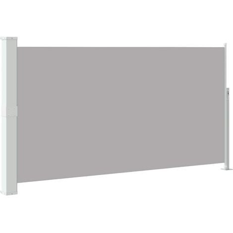 Auvent Marquise latéral rétractable de patio, Store Banne pour Jardin Balcon Terrasse, 170x300 cm Gris OIB2827E (1/4)