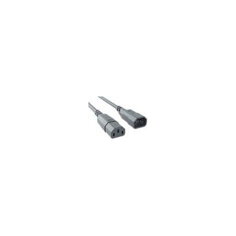 BACHMANN Rallonge H05VV-F3G1,0,gris L:2,0m,C14/C13, 356.904