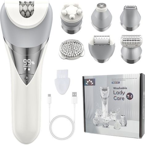 2-in-1-Elektrorasierer für Damen, USB-Ladefunktion, effizienter USB-Ladetrimmer Praktischer Elektrorasierer für Damen, elektrischer Bikini-Rasierer (1/5)