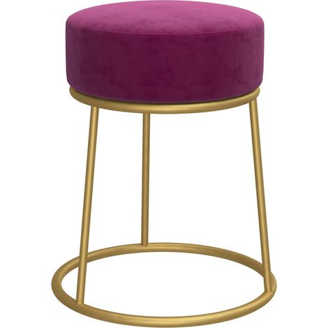 Tabouret rond Violet Velours