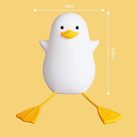 Niedliches gelbes Entlein-Nachtlicht – Süßes Silikon-Nachtlicht für Kinder – Dimmbar per Touch-Steuerung mit Timer – Wiederaufladbare LED-Nachttischlampe (USB) – Ideal für Schlaf- und Kinderzimmer (1/5)