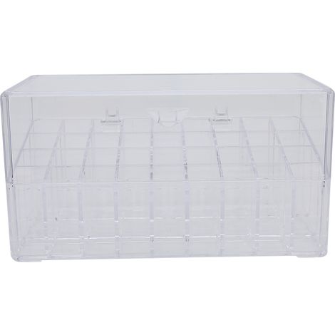 Étagère de rangement transparente anti-poussière pour 36 rouges à lèvres, boîte organiseur de maquillage. (1/5)