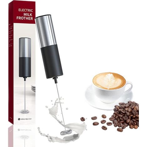 Mousseur à lait pour café, lattes, fouet mélangeur de boisson, mini mousseur pour cappuccino, frappe, matcha, chocolat chaud (1/5)