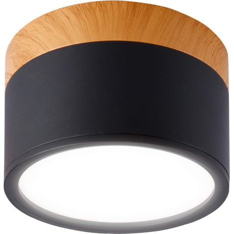LED-Einbauleuchte zur Aufputzmontage für Flur, Veranda, 12 W, Schwarz, 10,87 cm, Weißes Licht (1/5)