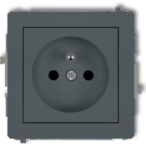 Enchufe individual Deco con o sin 2P+Z, grafito mate 28DGP-1zp