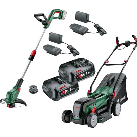 Bosch Universal Rotak 2x 18V-37-550 18v Cordless Lawn Mower & Trimmer 06008C1F04 (1/5)