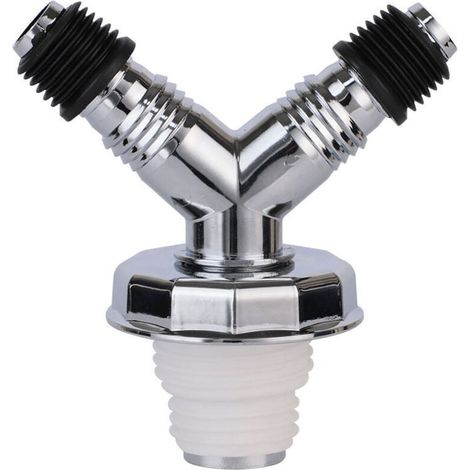 Adaptador universal de desagüe de suelo de PVC ZVD para cocina, baño y lavadora. Fácil de instalar. Plateado. 1 unidad. (1/4)