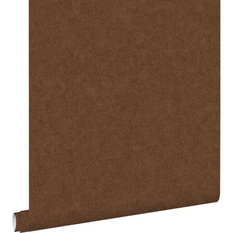 papier peint uni effet béton brun rouille - ESTAhome