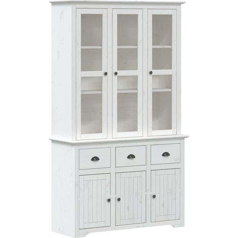 Maison Exclusive - Credenza BODO 115,5x43x200,5 cm Legno Massello di Pino Bianco