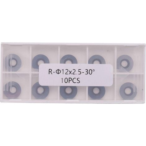 Lot de 10 plaquettes de coupe rondes en carbure de 12 mm de diamètre, compatibles avec le tournage sur bois Ci3 (1/4)