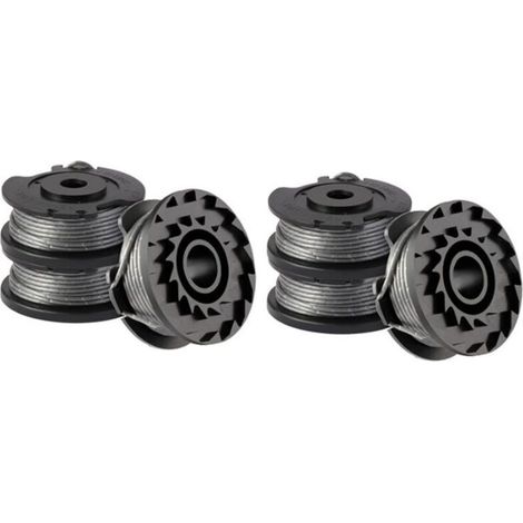 Lot de 6 bobines de fil pour coupe-bordure Bosch ART 23 SL/ART 26 SL, bobine de rechange en nylon (F016800569+F016800385), diamètre : 1,65 mm, 4,9 m (1/4)