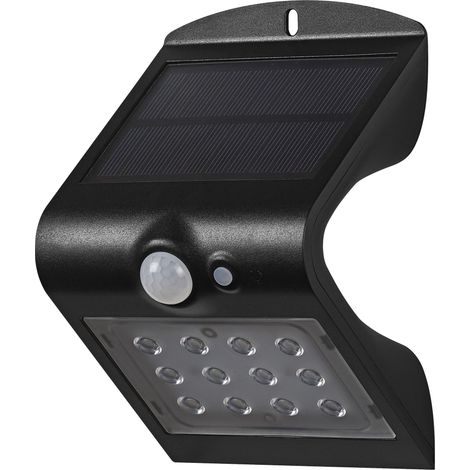 OSRAM Projecteur solaire ENDURA BUTTERFLY, noir, 1,5 W, 200 lm, détecteur de mouvement et de lumière, éclairage extérieur, batterie rechargeable, respectueux de l'environnement, longue durée de vie, i (1/4)