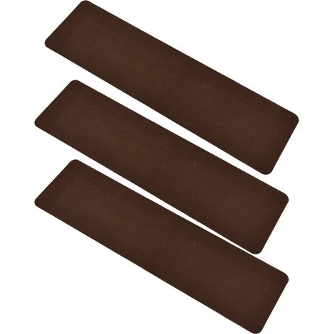 15 tapis de marche d'escalier (8 x 30 pouces), antidérapants, en fibre de polyester, haute sécurité, installation facile, durables, faible bruit. (1/5)